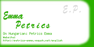 emma petrics business card